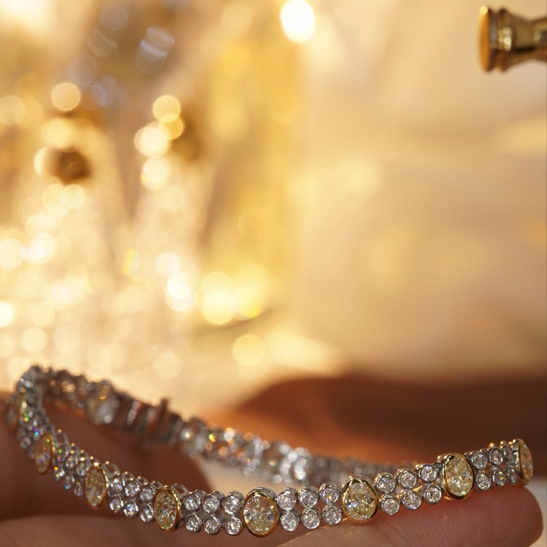 14k Gold 5.15 Ctw Natural H Diamond Bracelet - 3
