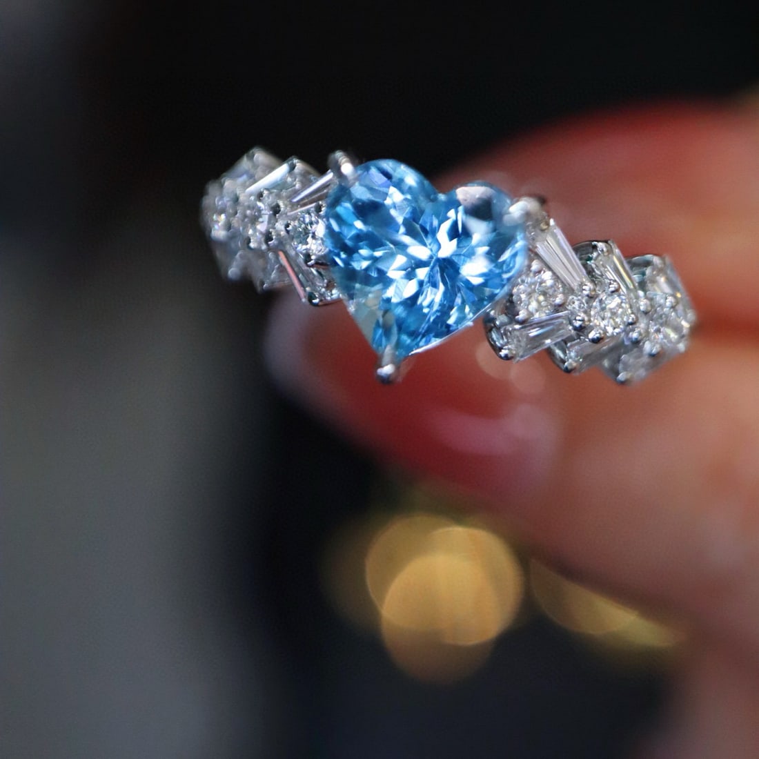 14k Gold 1.34 Ctw Natural Aquamarine & Diamond Ring - 2