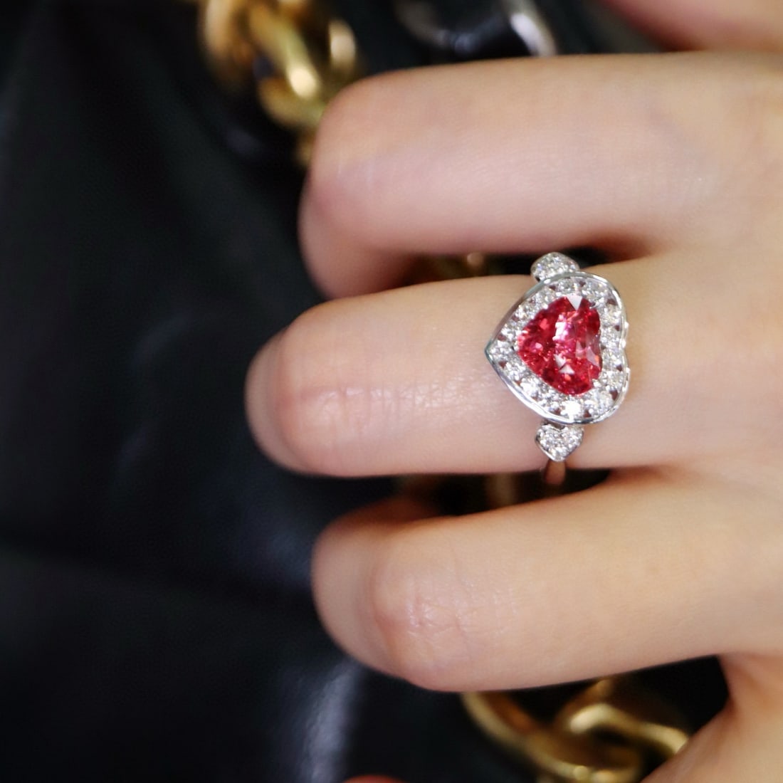 14k Gold 2.06 Ctw Natural Spinel & Diamond Ring - 3