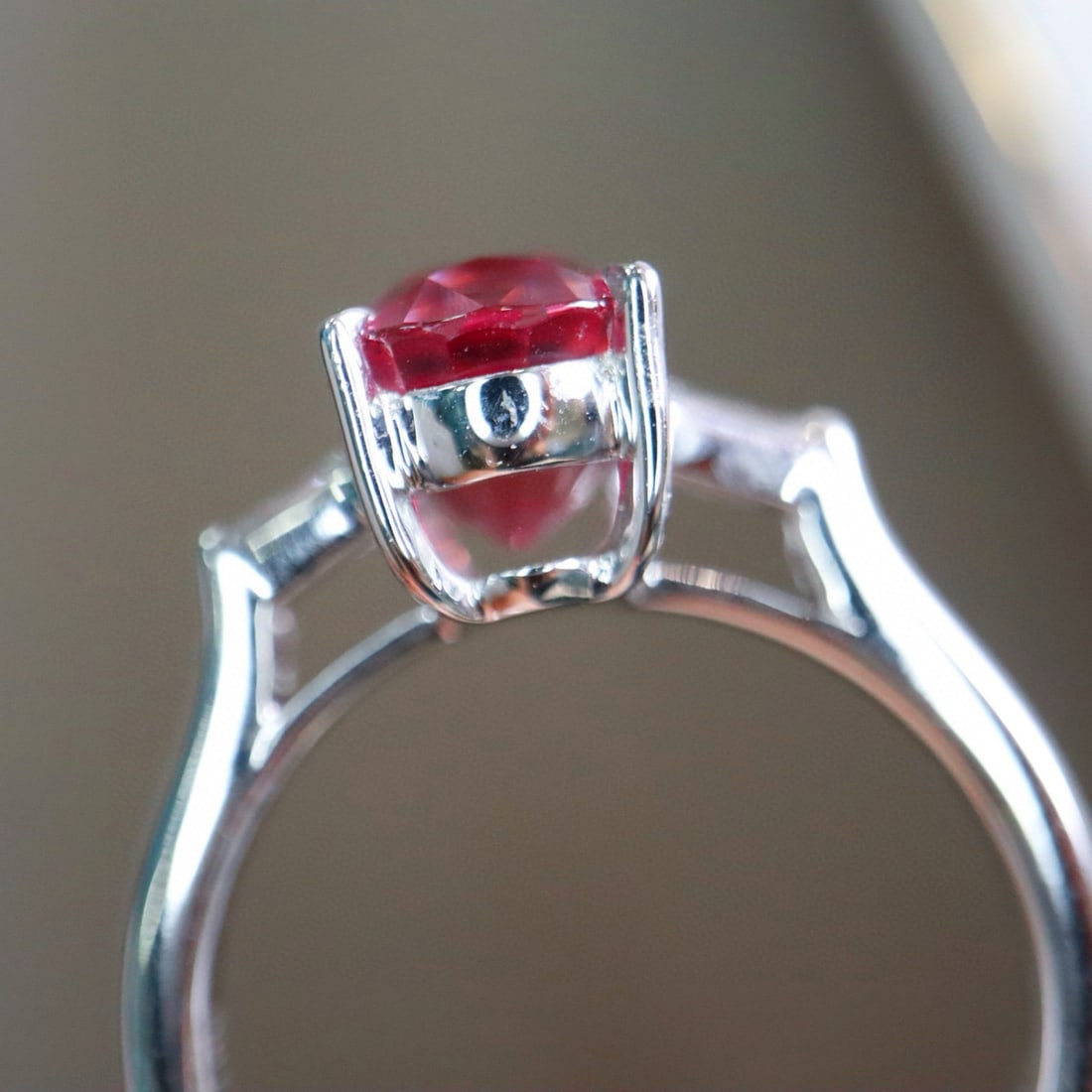 14k Gold 3.40 Ctw Natural Spinel & Diamond Ring - 4