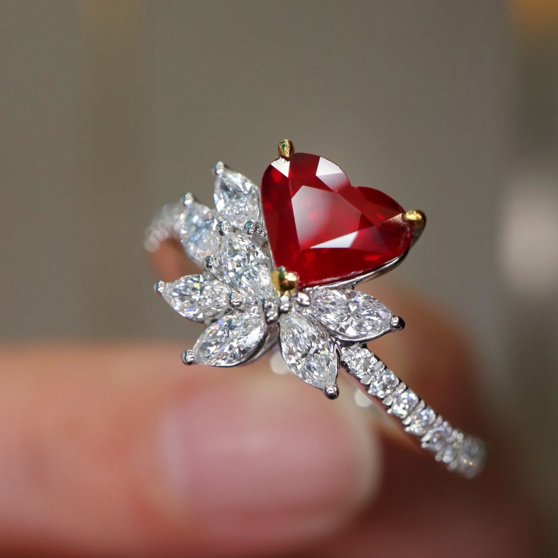 14k Gold 1.61 Ctw Natural Ruby & Diamond Ring - 5