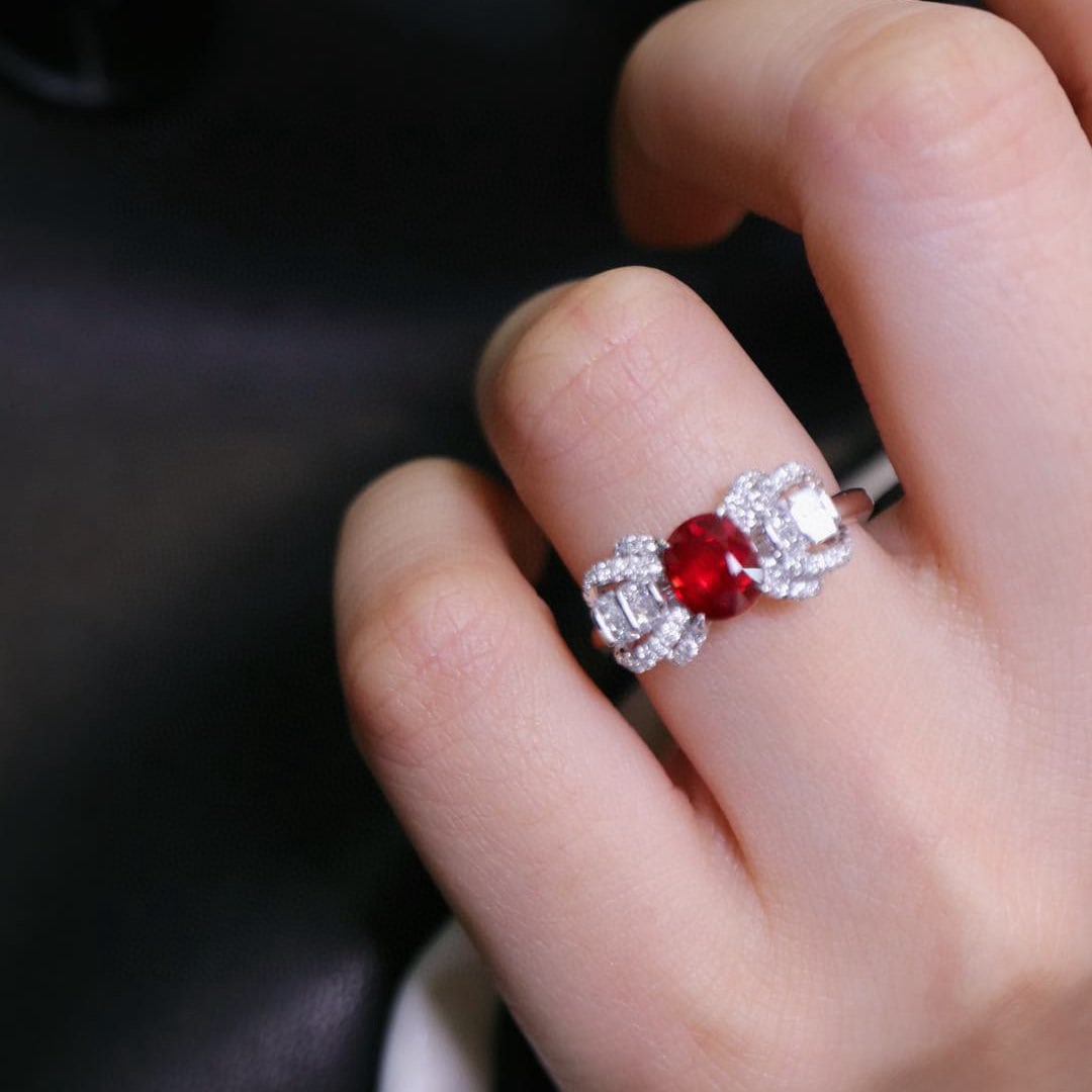 14k Gold 1.51 Ctw Natural Ruby & Diamond Ring - 3
