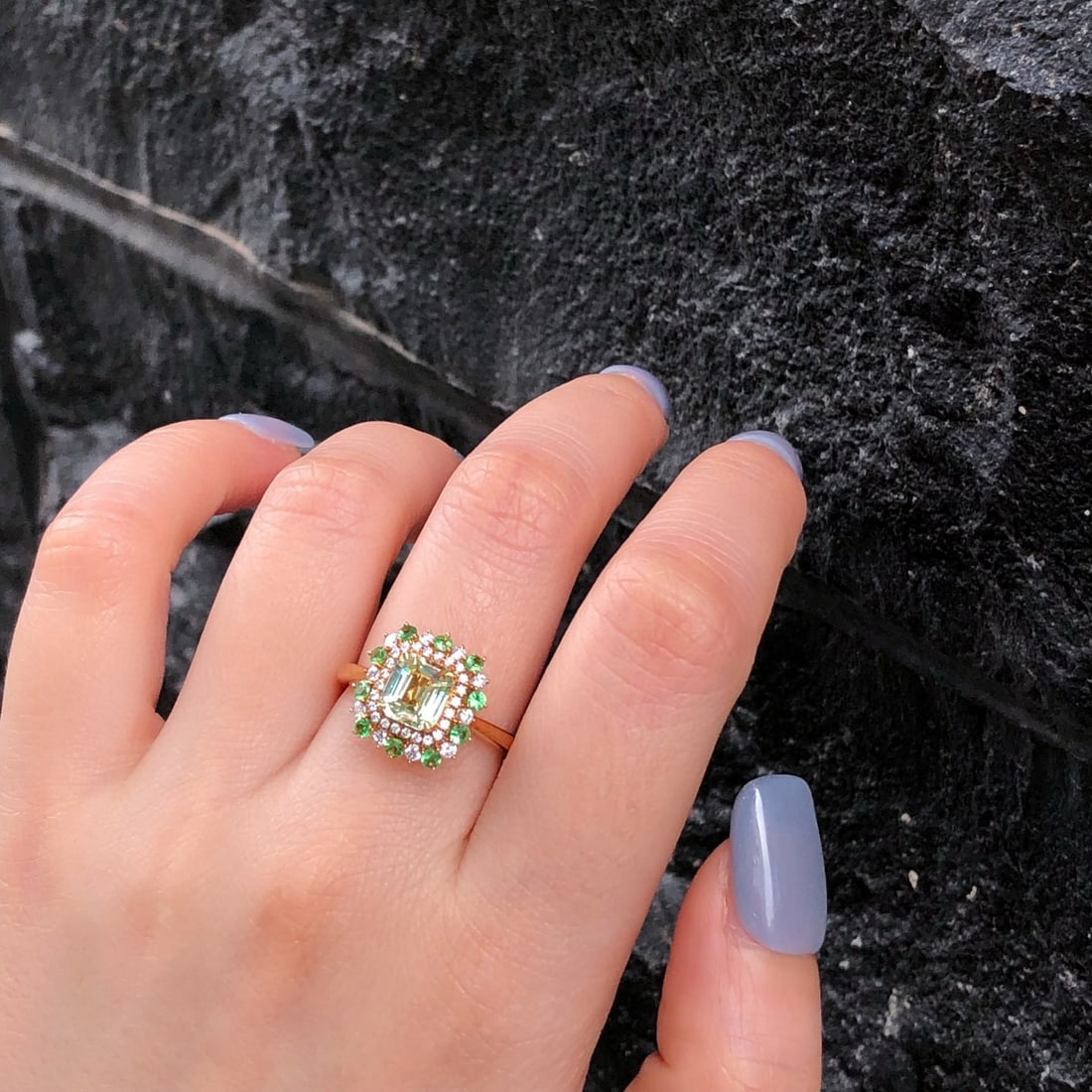 14k Gold 1.57 Ctw Natural Chrysoberyl & Diamond Ring - 2