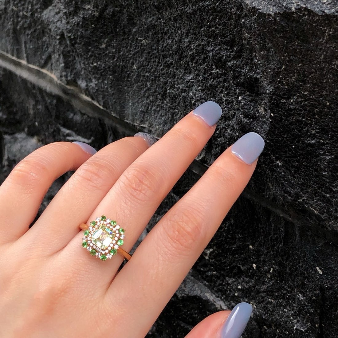 14k Gold 1.57 Ctw Natural Chrysoberyl & Diamond Ring - 3