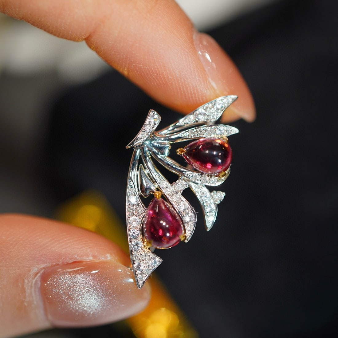 14k Gold 2 Ct Natural Ruby & Diamond Ring - 3