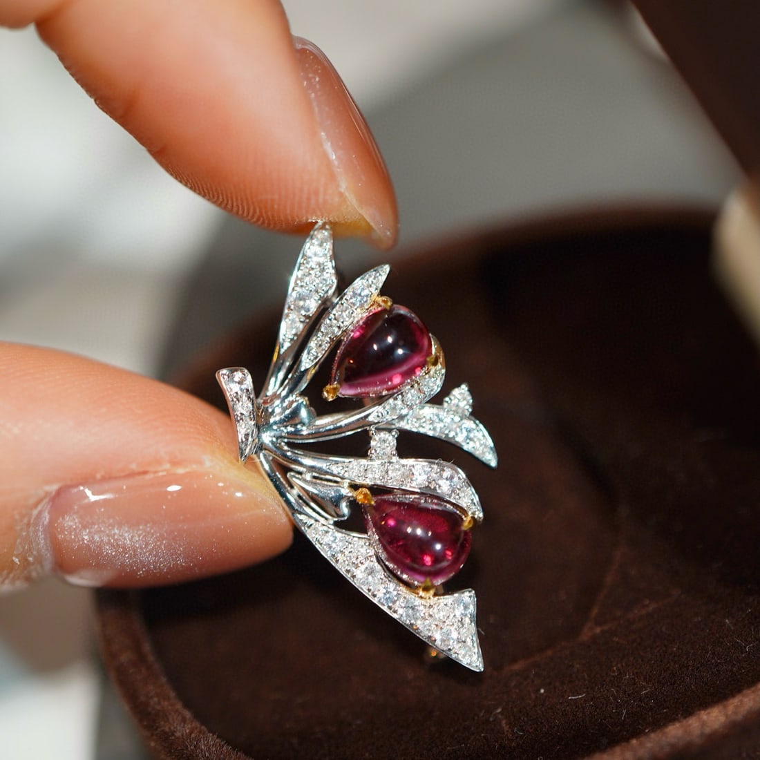14k Gold 2 Ct Natural Ruby & Diamond Ring - 7
