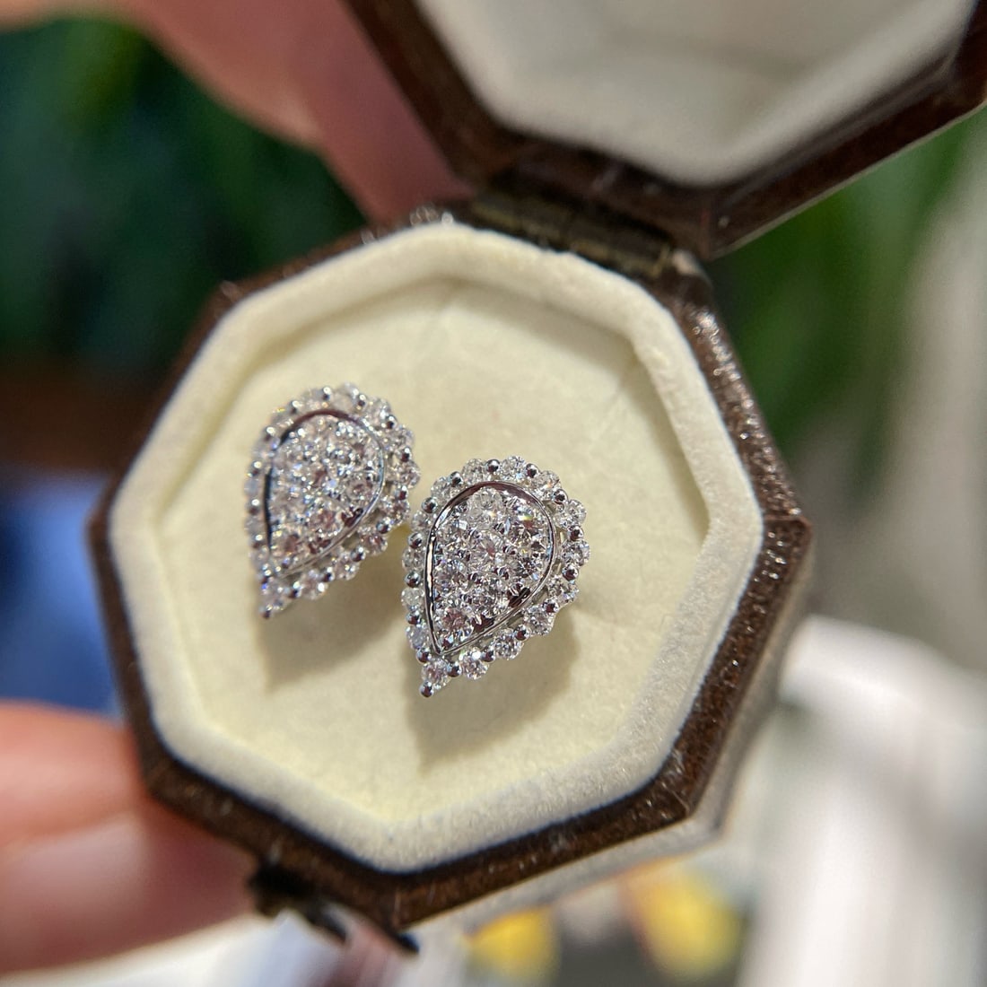 14k Gold 0.60 Ct Natural H Diamond Earrings - 2