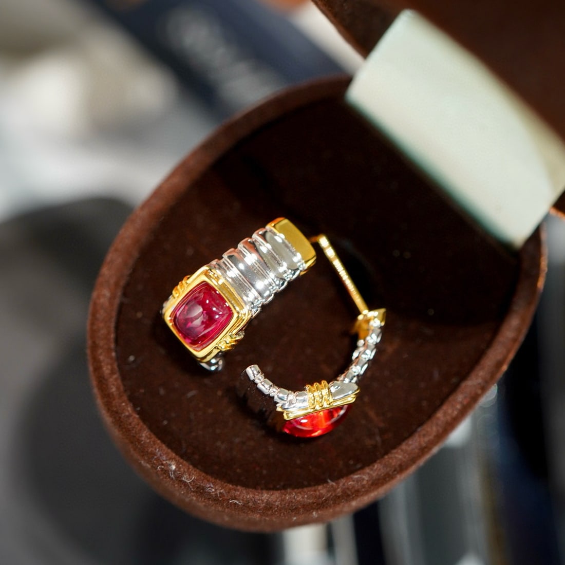 14k Gold 2.4 Ct Natural Tourmaline & Diamond Earrings - 3