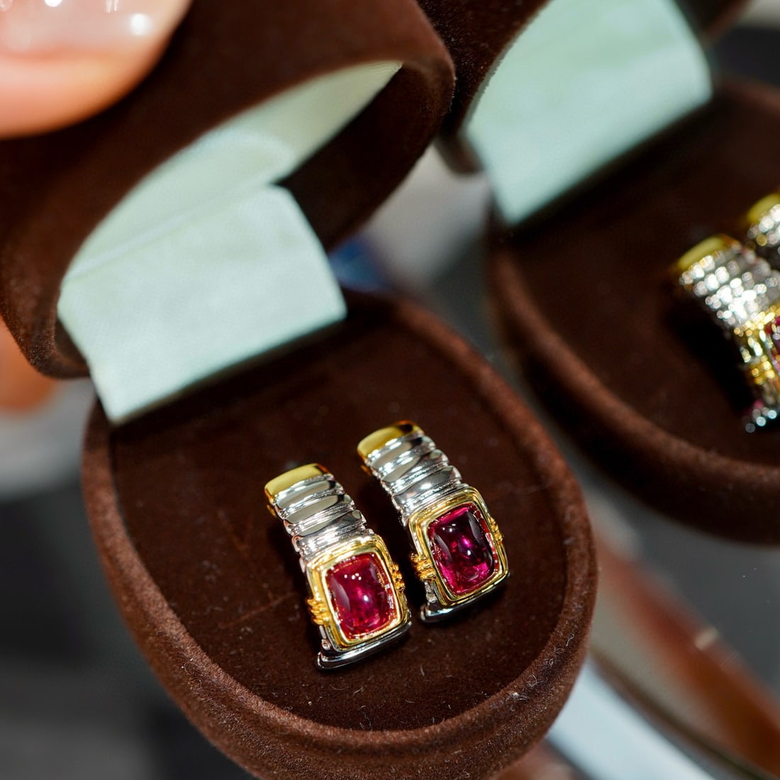 14k Gold 2.4 Ct Natural Tourmaline & Diamond Earrings - 4