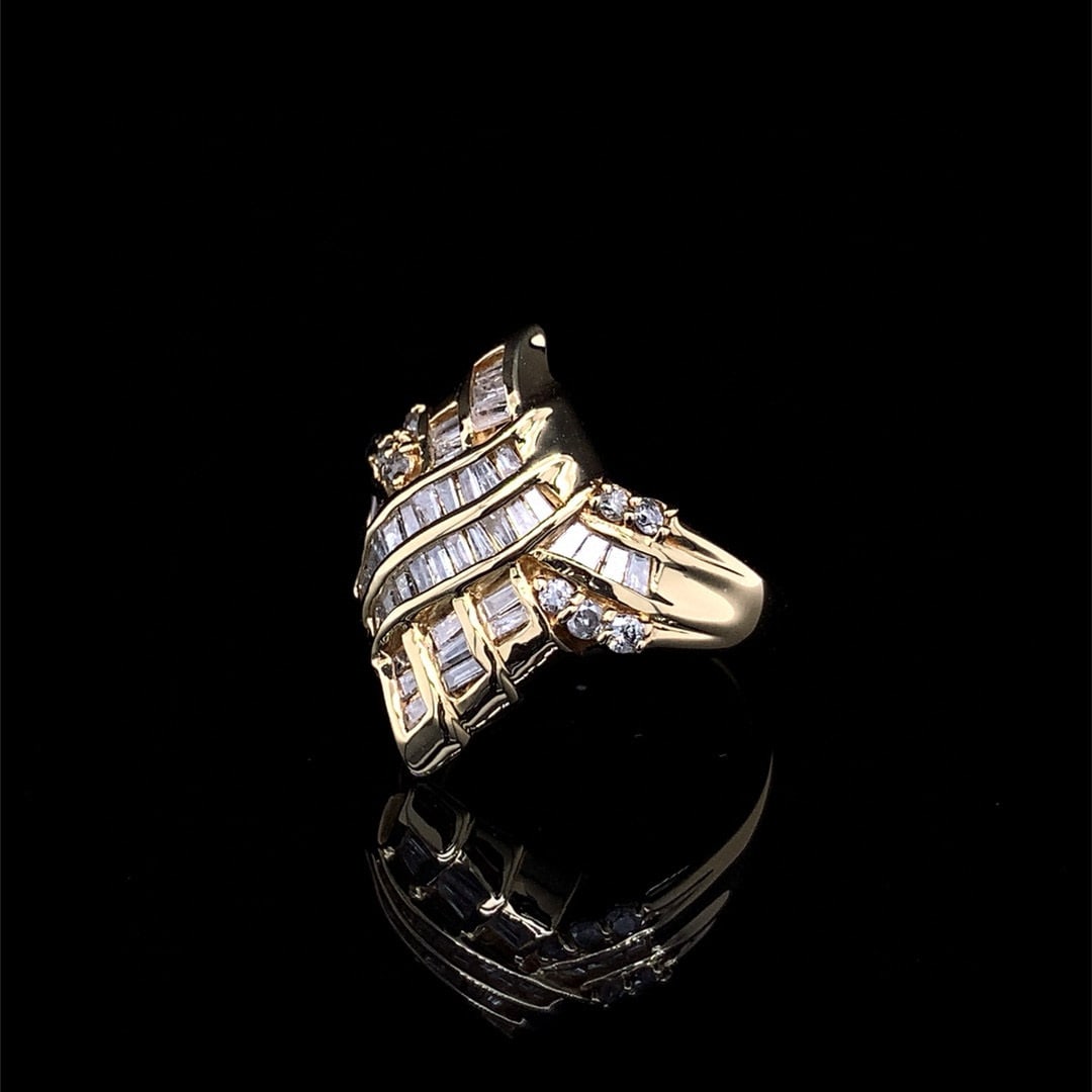 14k Gold 1.01 Ct Natural H Diamond Ring - 2