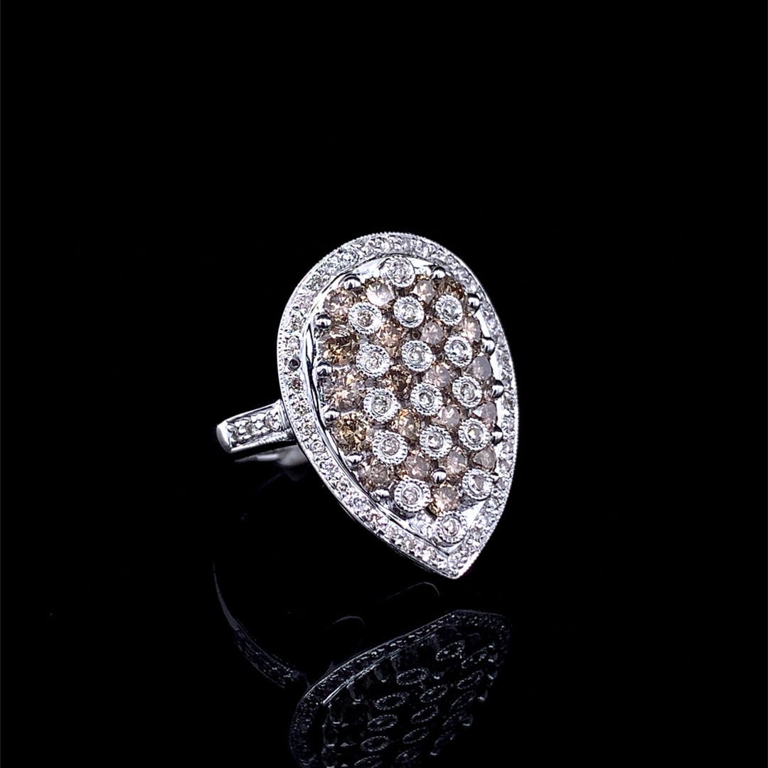 14k Gold 1.5 Ct Natural H Diamond Ring - 2