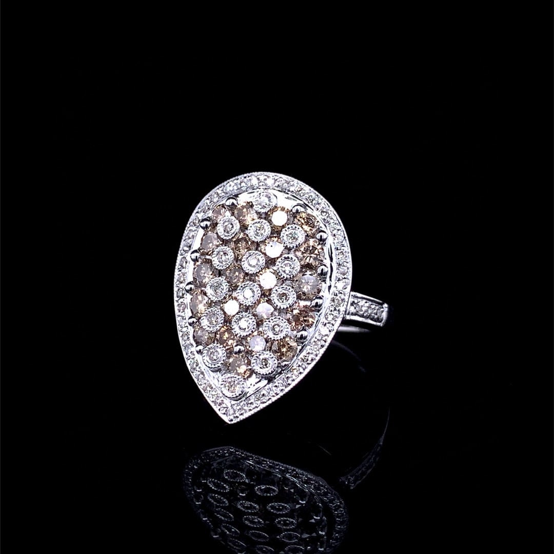 14k Gold 1.5 Ct Natural H Diamond Ring - 3