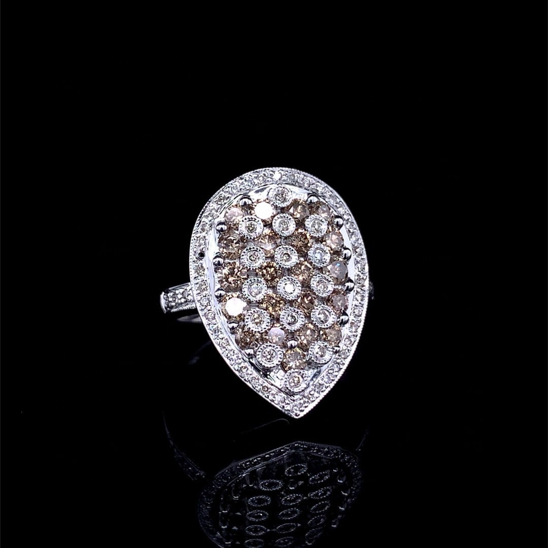 14k Gold 1.5 Ct Natural H Diamond Ring - 4