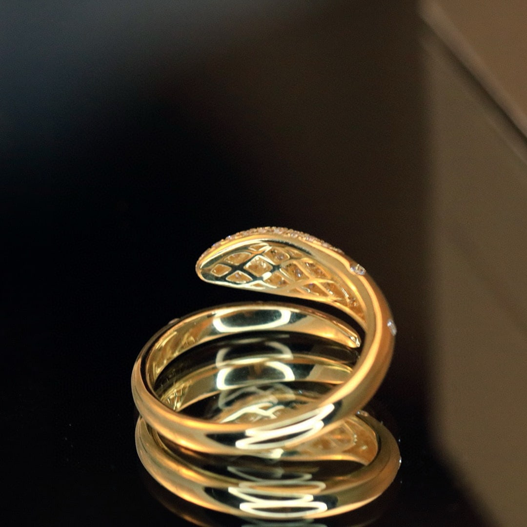 14k Gold 0.4 Ct Natural H Diamond Ring - 3