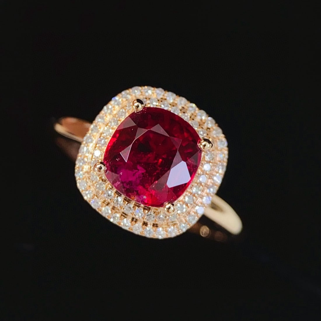 14k Gold 1.95 Ctw Natural Tourmaline & Diamond Ring - 2