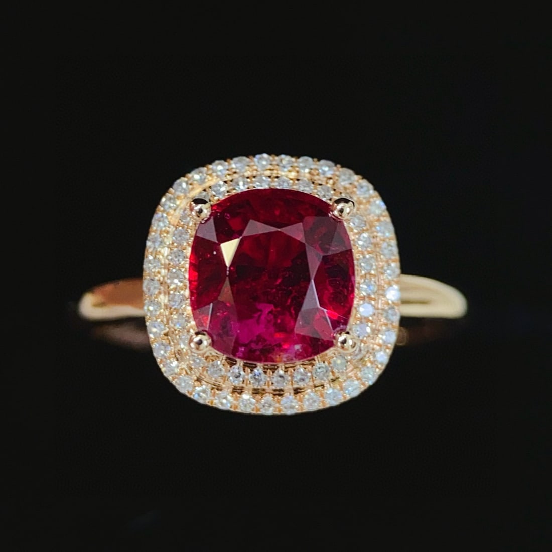 14k Gold 1.95 Ctw Natural Tourmaline & Diamond Ring - 3