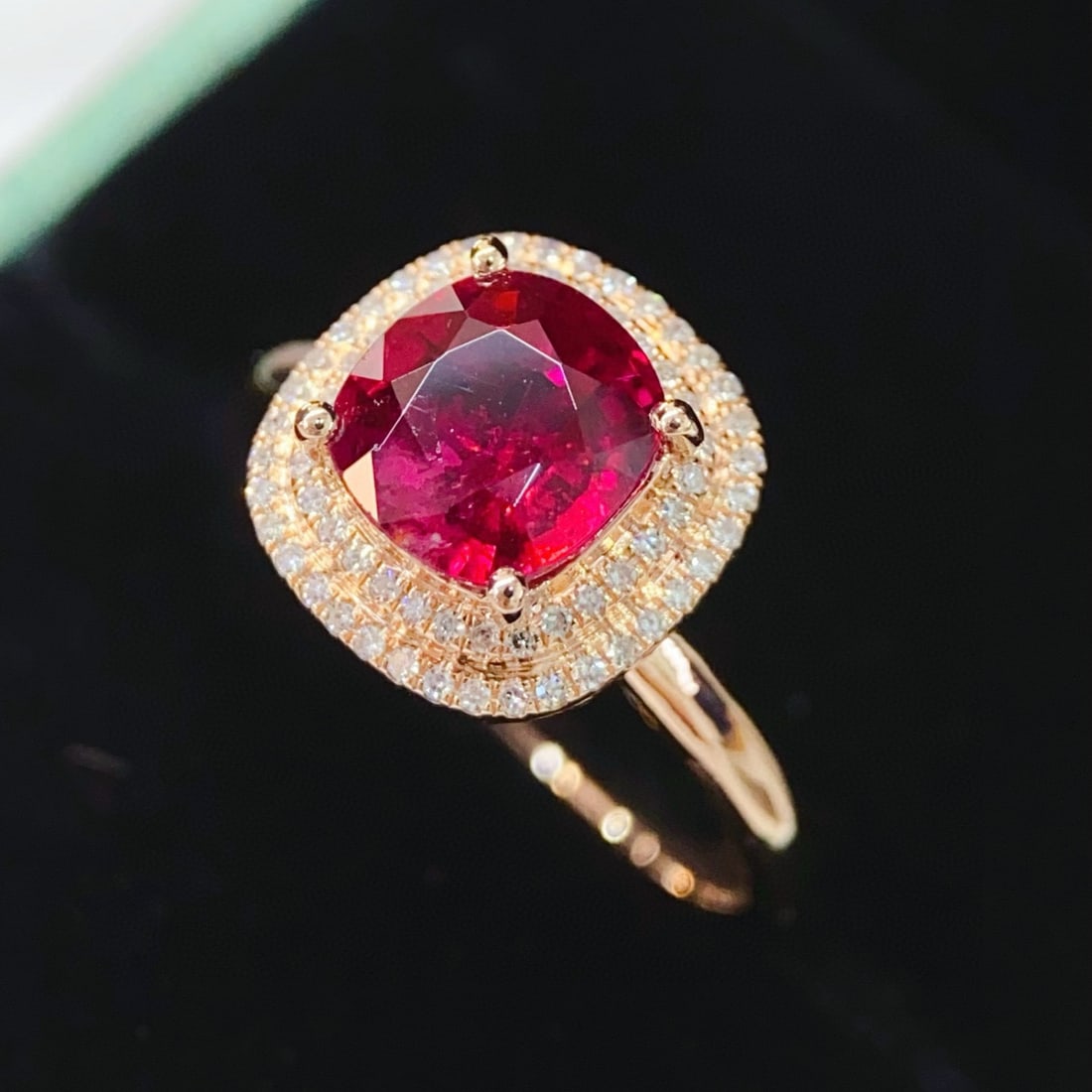 14k Gold 1.95 Ctw Natural Tourmaline & Diamond Ring - 5
