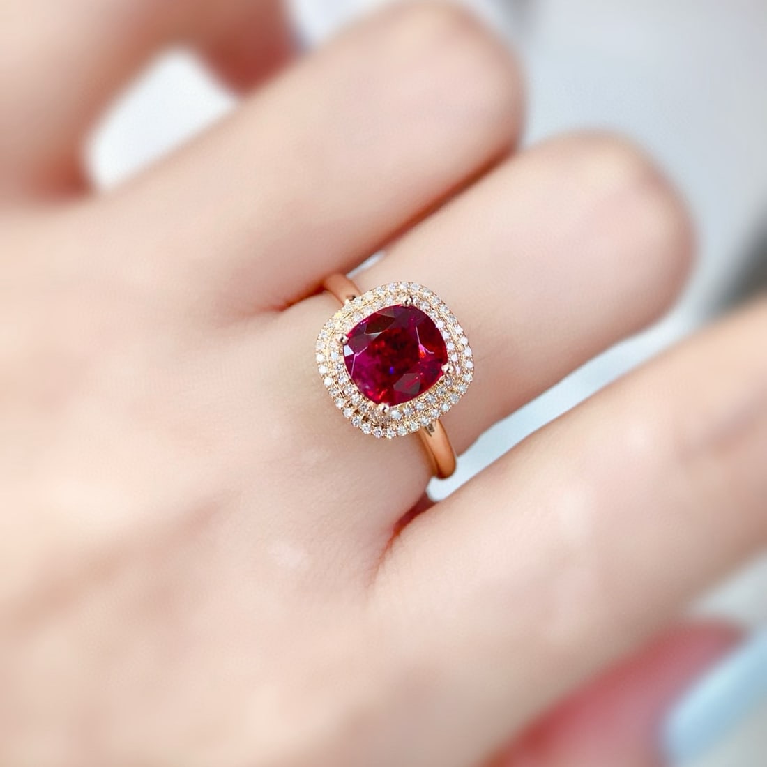 14k Gold 1.95 Ctw Natural Tourmaline & Diamond Ring - 6