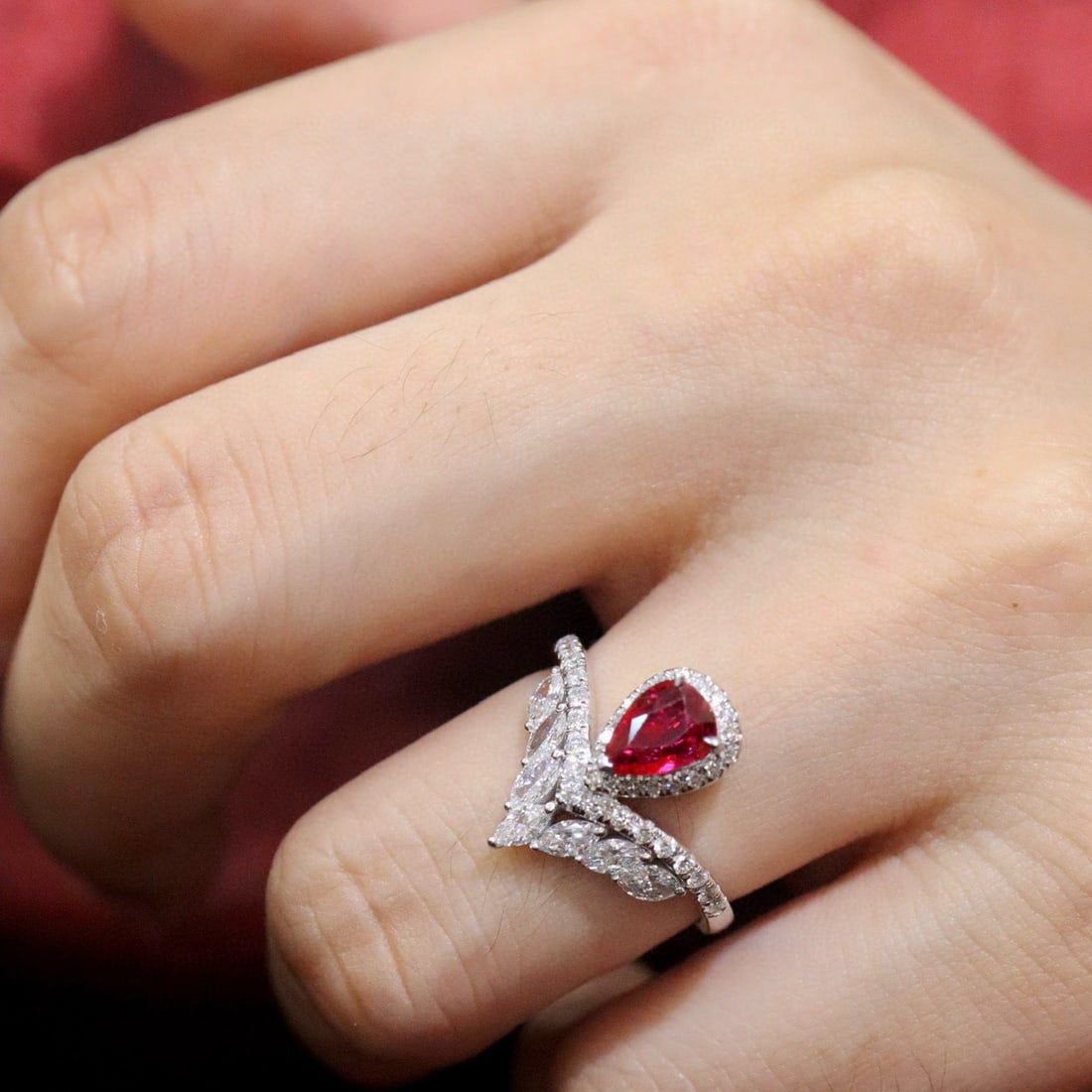 14k Gold 1.26 Ctw Natural Ruby & Diamond Ring - 2