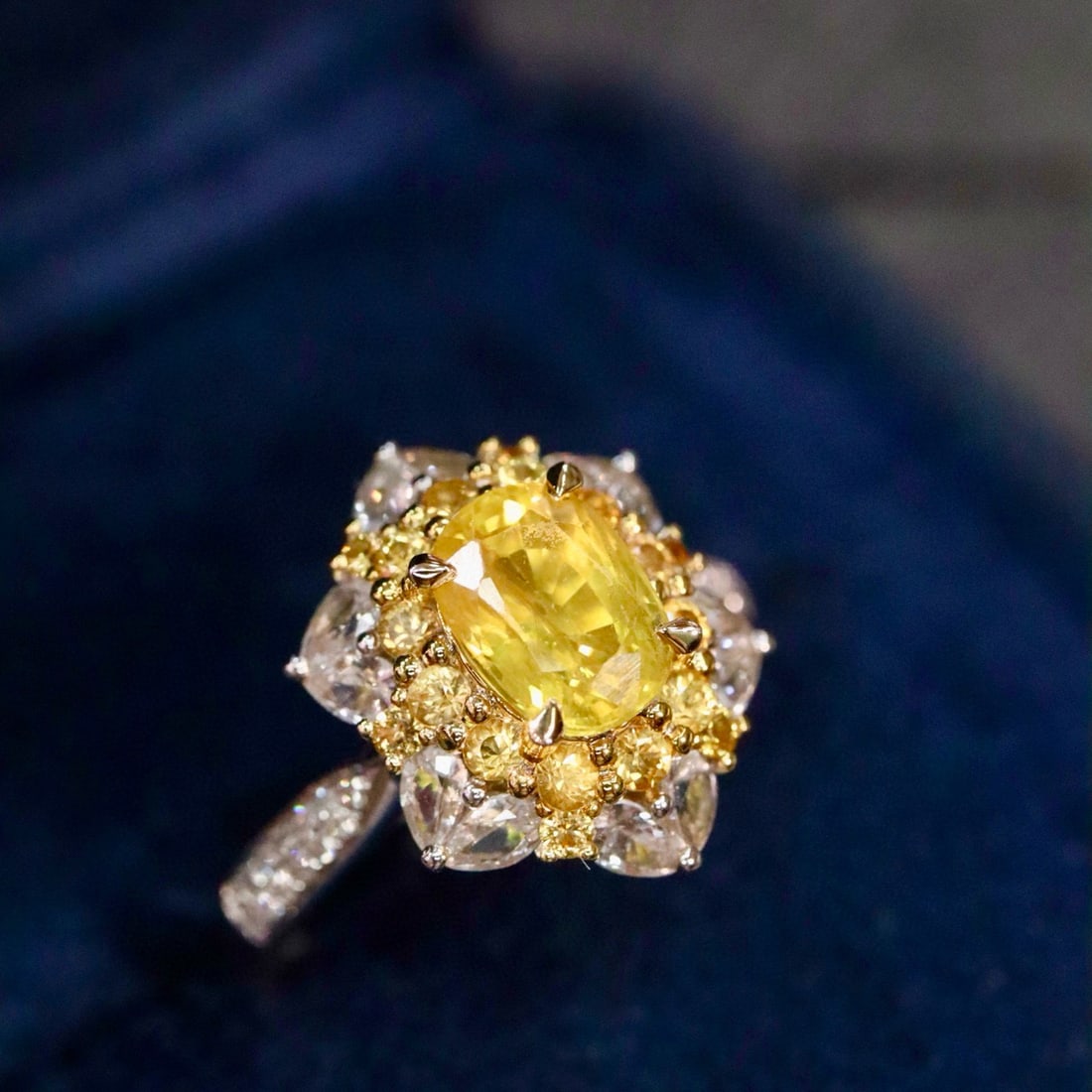14k Gold 1.13 Ctw Natural Sapphire & Diamond Ring - 2