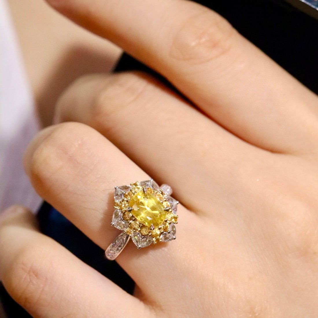 14k Gold 1.13 Ctw Natural Sapphire & Diamond Ring - 6