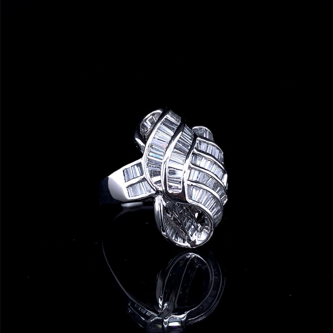 14k Gold 2.48 Ct Natural H Diamond Ring - 4