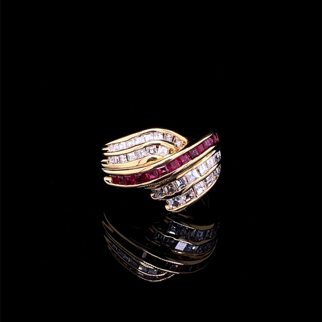 14k Gold 1.59 Ctw Natural Ruby & Diamond Ring - 2
