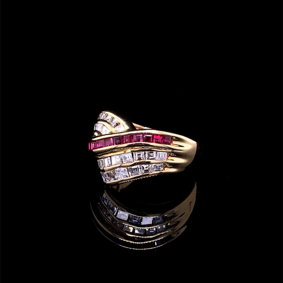 14k Gold 1.59 Ctw Natural Ruby & Diamond Ring - 3