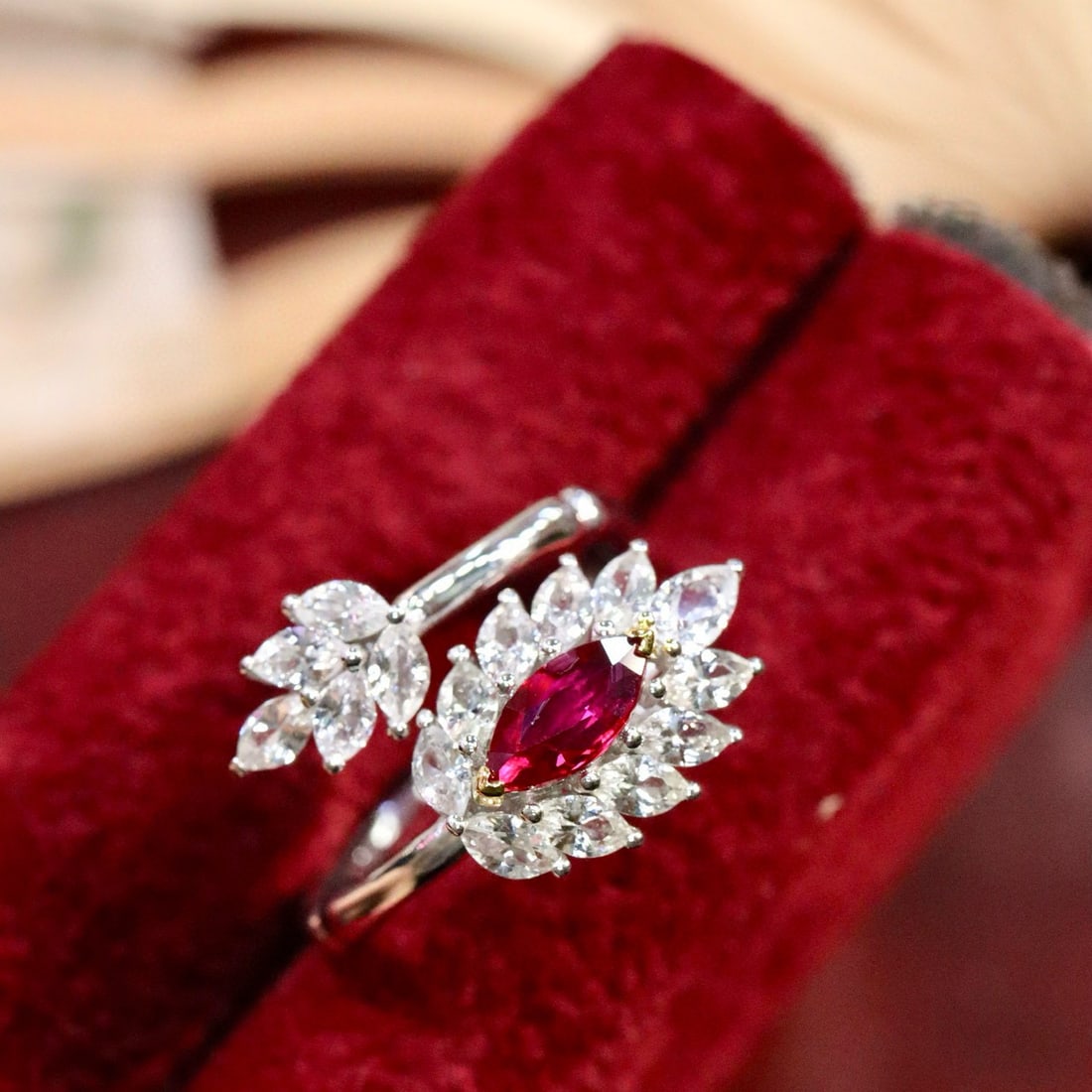 14k Gold 1.69 Ctw Natural Ruby & Sapphire Ring - 2