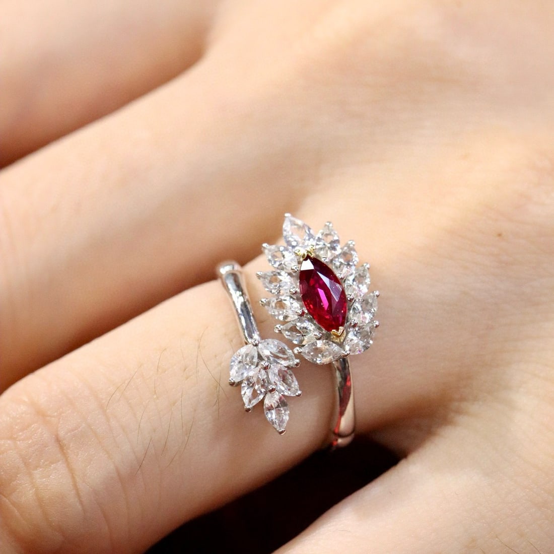 14k Gold 1.69 Ctw Natural Ruby & Sapphire Ring - 3