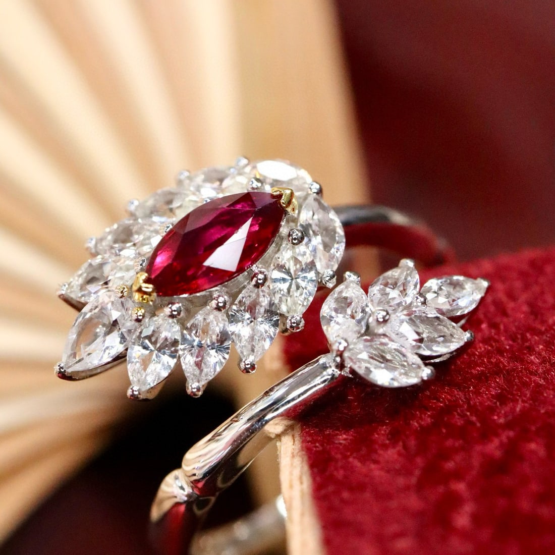 14k Gold 1.69 Ctw Natural Ruby & Sapphire Ring - 4