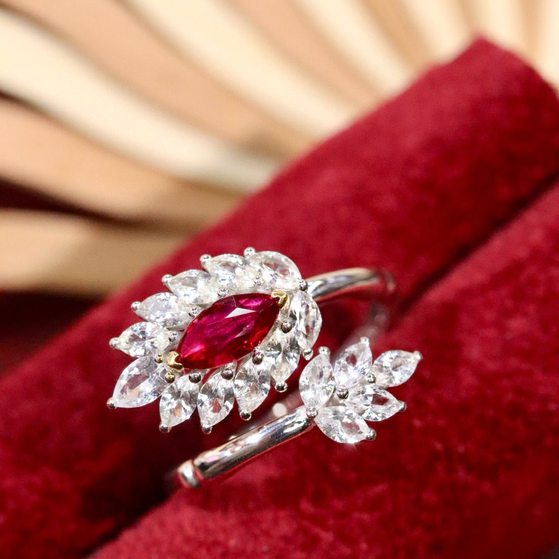 14k Gold 1.69 Ctw Natural Ruby & Sapphire Ring - 5