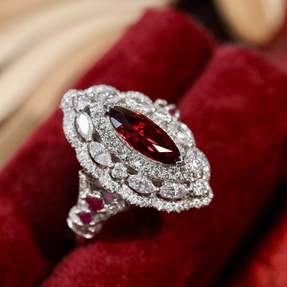 14k Gold 1.91 Ctw Natural Ruby & Diamond Ring/pendant( Without Chain ) - 2
