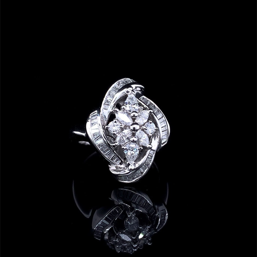14k Gold 1.15 Ct Natural H Diamond Ring - 2