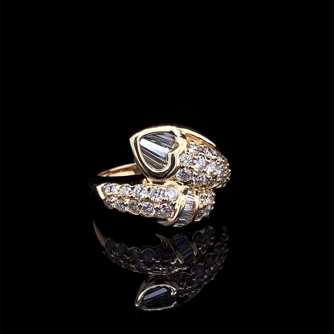 14k Gold 1.49 Ct Natural H Diamond Ring - 2