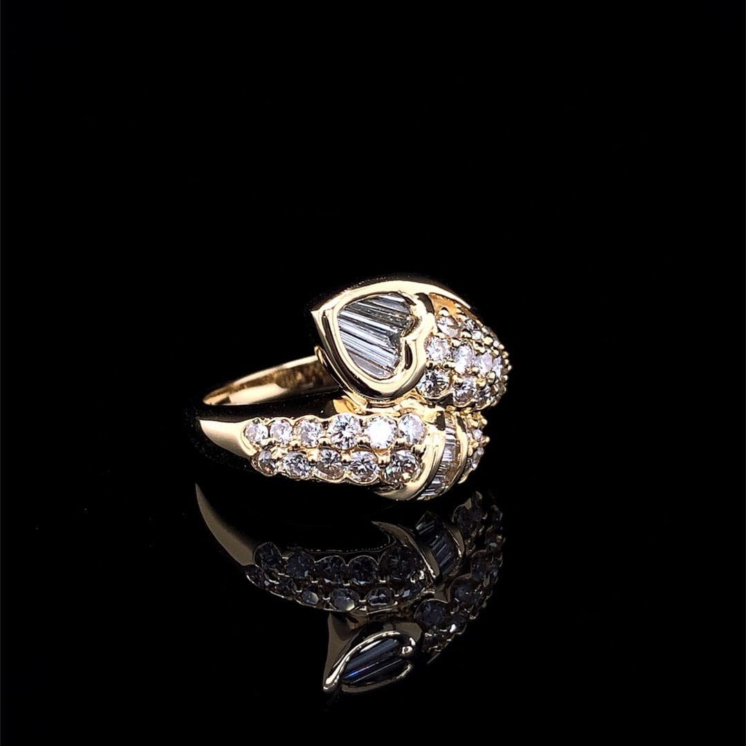 14k Gold 1.49 Ct Natural H Diamond Ring - 3