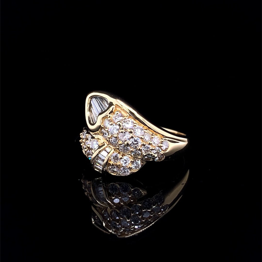 14k Gold 1.49 Ct Natural H Diamond Ring - 4