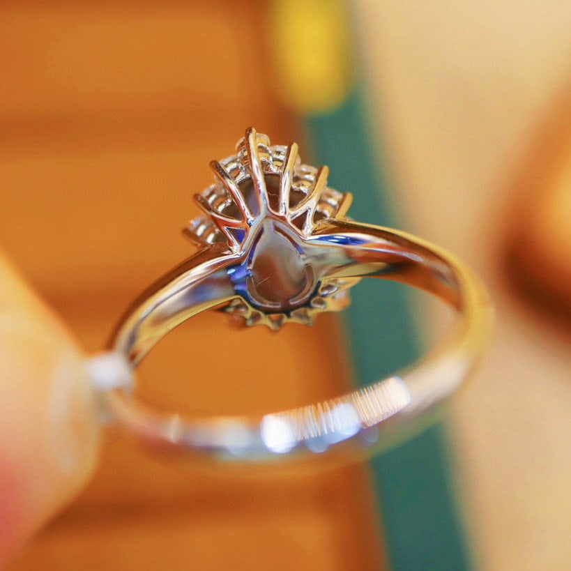 14k Gold 1.69 Ctw Natural Sapphire & Diamond Ring - 4