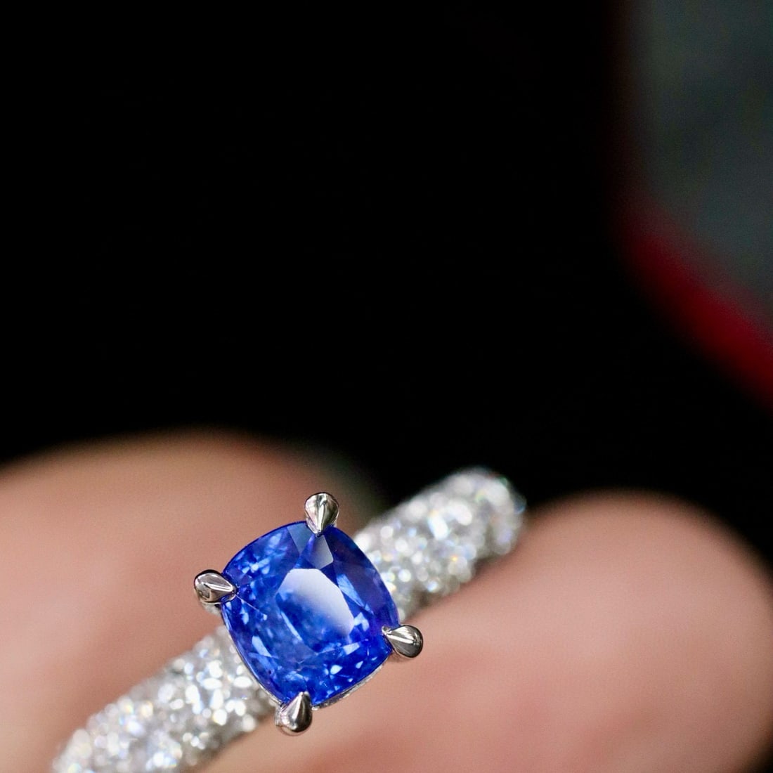 14k Gold 1.48 Ctw Natural Sapphire & Diamond Ring - 2