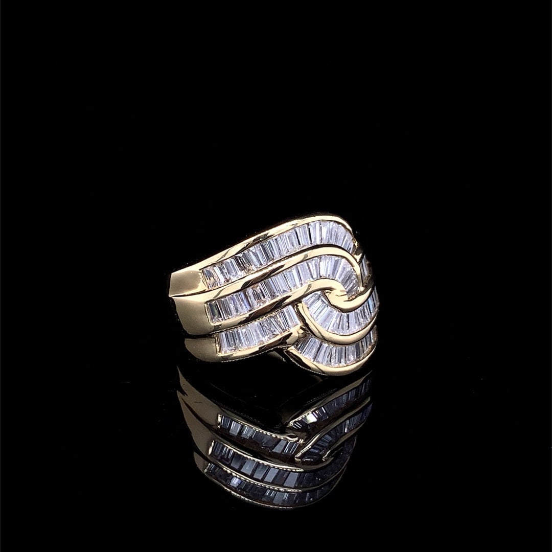 14k Gold 1.76 Ct Natural H Diamond Ring - 3