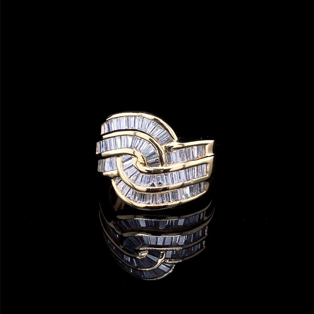 14k Gold 1.76 Ct Natural H Diamond Ring - 4