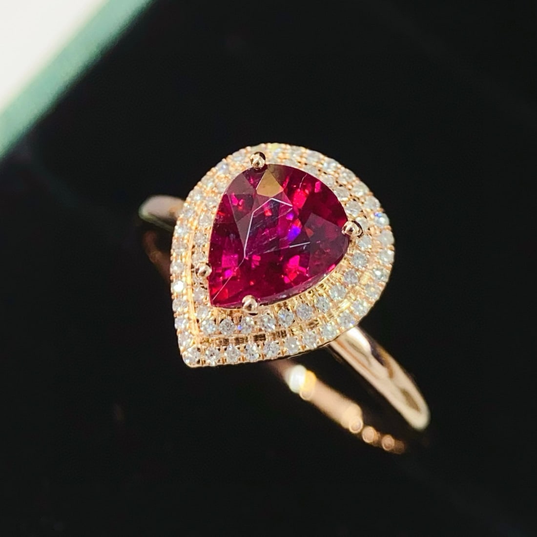 14k Gold 1.59 Ctw Natural Tourmaline & Diamond Ring - 2
