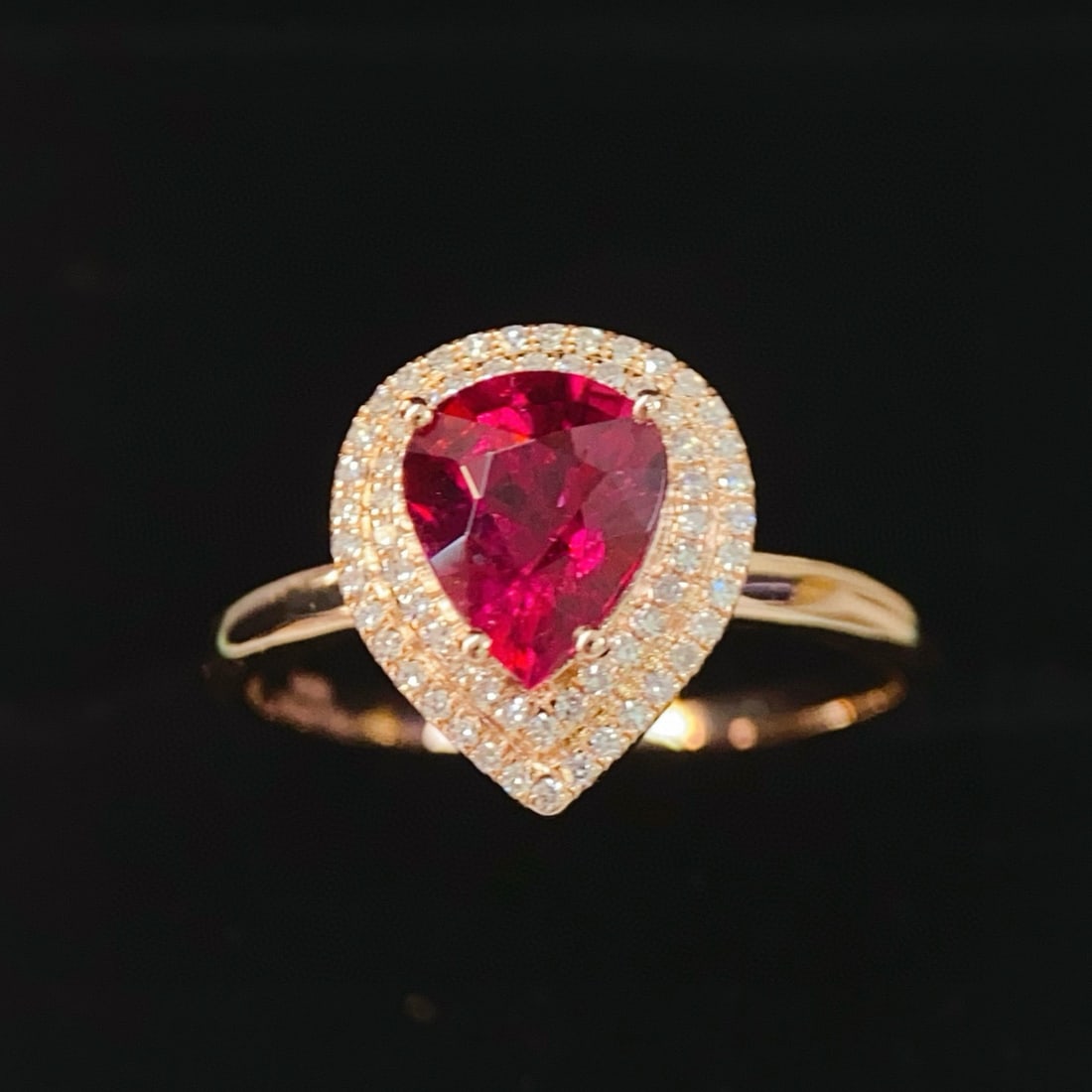 14k Gold 1.59 Ctw Natural Tourmaline & Diamond Ring - 3