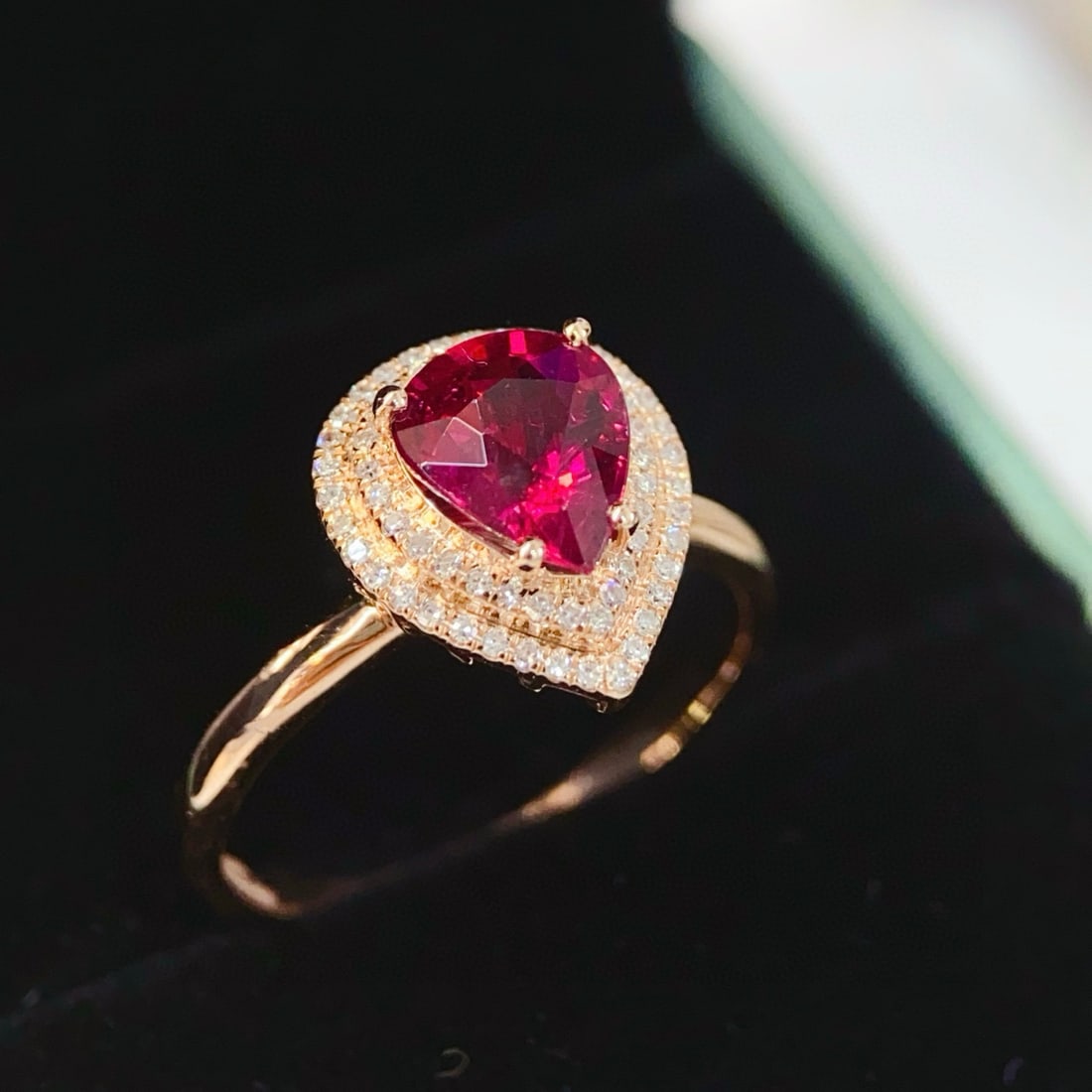 14k Gold 1.59 Ctw Natural Tourmaline & Diamond Ring - 4
