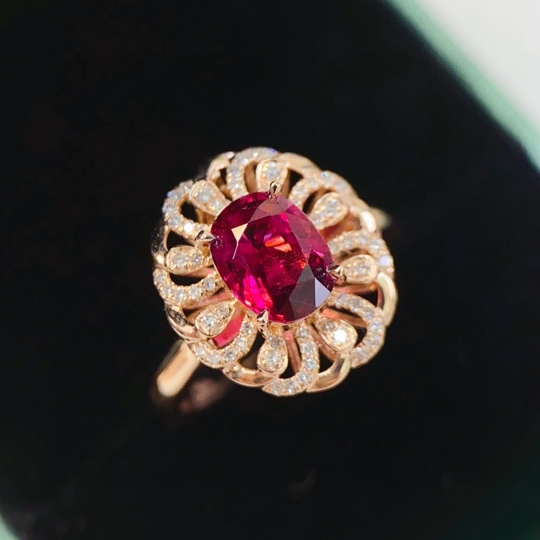 14k Gold 1.71 Ctw Natural Tourmaline & Diamond Ring/pendant( Without Chain ) - 8