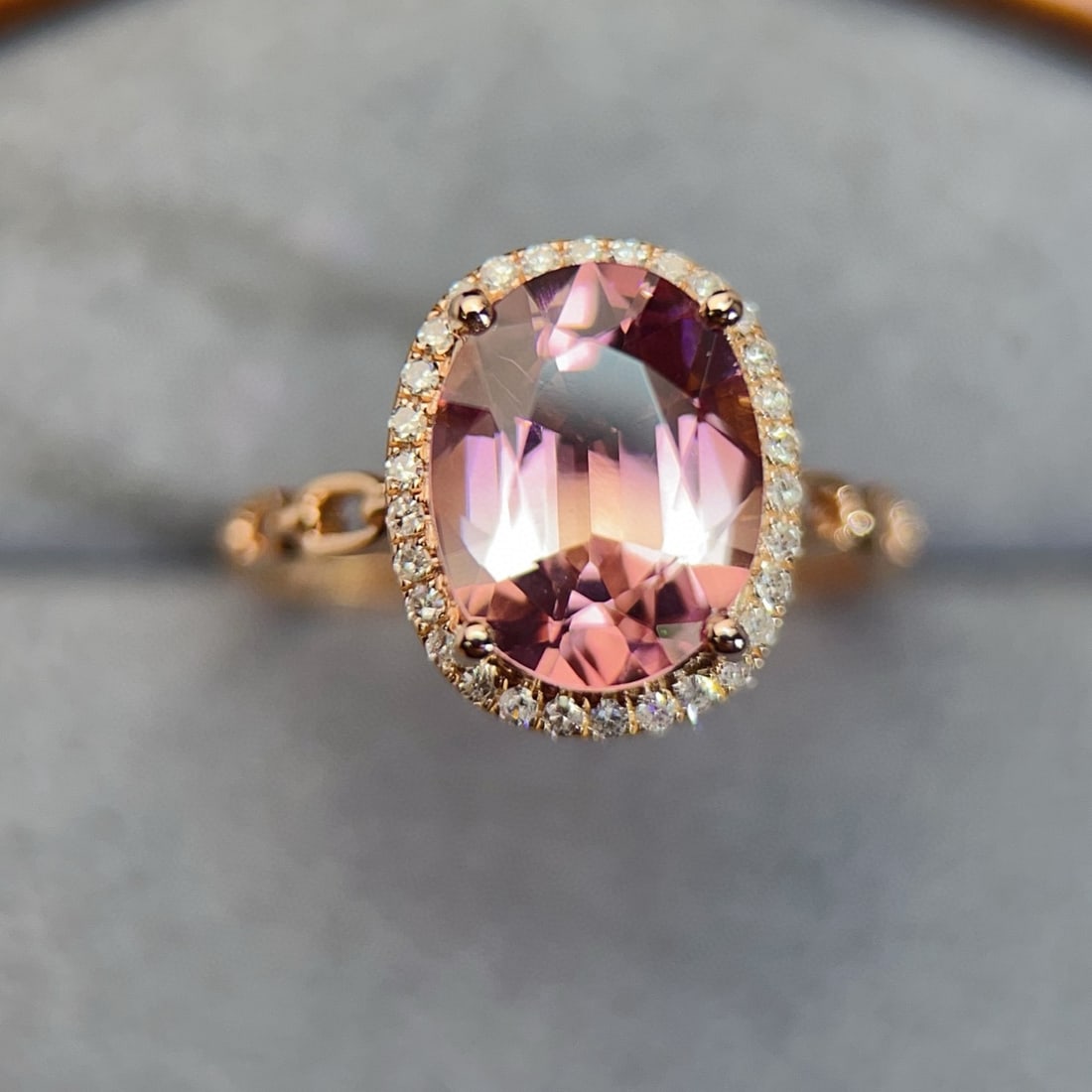 14k Gold 2.85 Ct Natural Tourmaline & Diamond Ring - 2