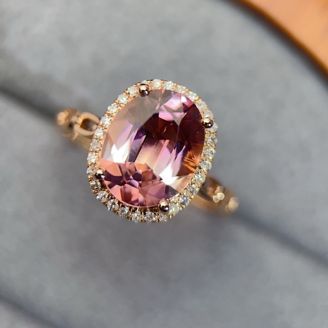 14k Gold 2.85 Ct Natural Tourmaline & Diamond Ring - 3