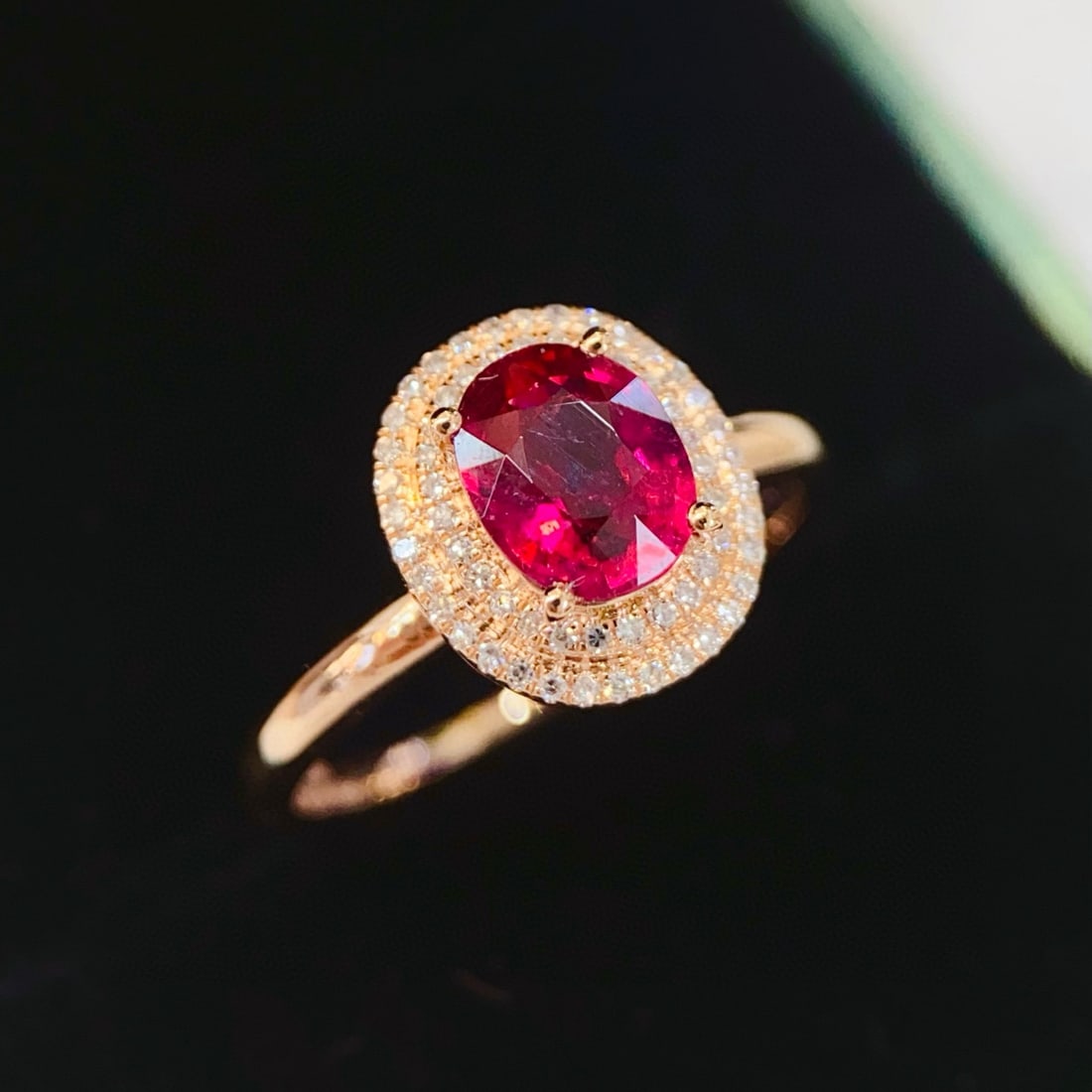 14k Gold 1.38 Ctw Natural Tourmaline & Diamond Ring - 2