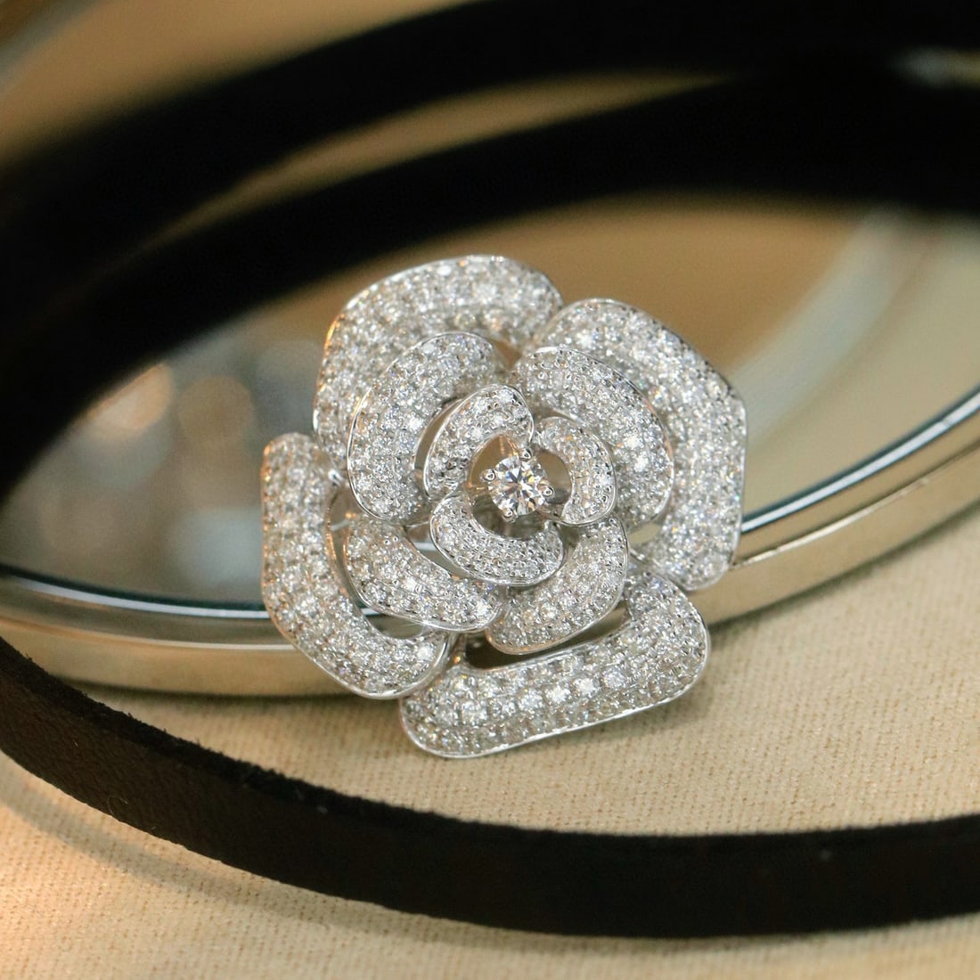 14k Gold 1.42 Ct Natural H Diamond & Flowers Pendant( Without Chain ) - 5