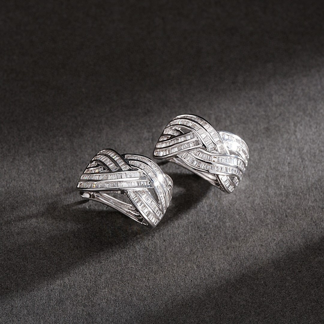 14k Gold 1.00 Ct Natural H Diamond Earrings - 4